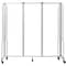 National Public Seating Room Divider, 6' Height, 3 Sections, Clear Acrylic Panels, Grey Frame RDG6-3CA - alternate 5